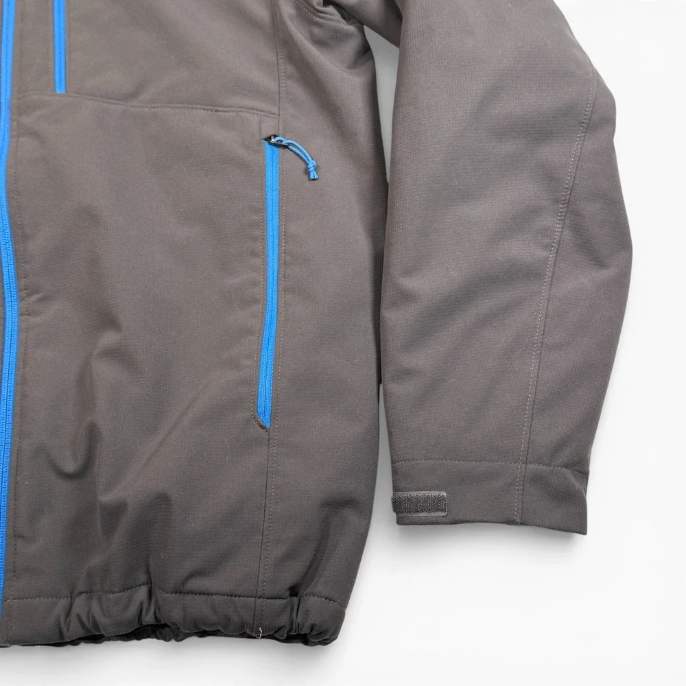 The North Face Apex Elevation Jacket Mens Medium Grey Hooded Insulated Windproof
